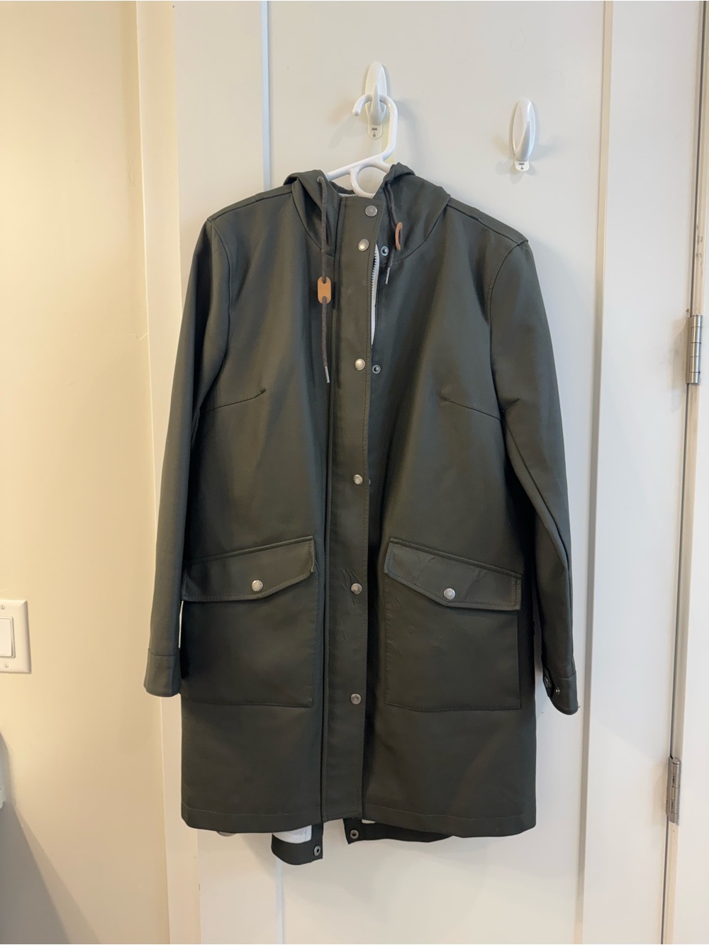 Levi's Olive Green Hooded Trench Coat